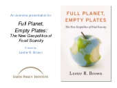 Full Planet, Empty Plates Appetizer...